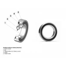 Подшипник 6000 2RS/RS/RU для втулки Xenon Disc R / ACO-H04D R/ ACO-H99 R под ось 10 мм