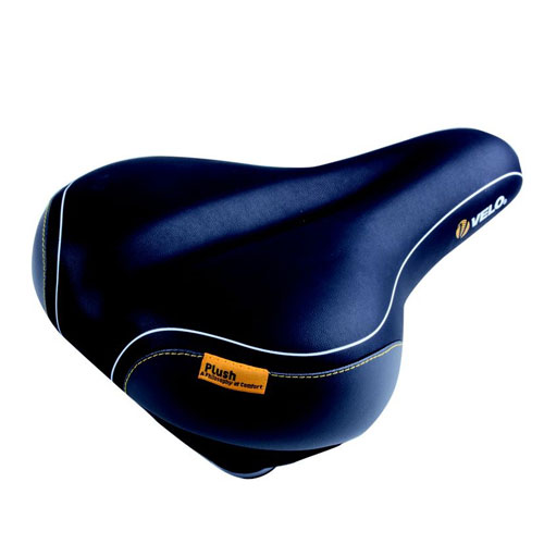 Седло VELO Plush, Tour Air r, 275 mm x 212 mm, вес 665 гр, черное, без крепления, на еврокарте