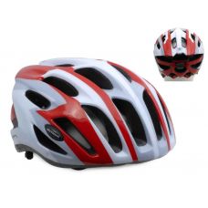 Шлем Streem 081 красный/белый/серый,  размер 52-57 cm, вес 259 гр.