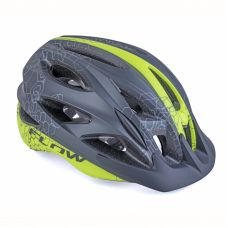 Шлем Author Flow Inmold X9, размер 54-58 cm, цвет: черный/ неоново желтый